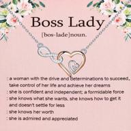 boss lady necklace gift with message card for female bosses - perfect thank you gift for boss day and girl bosses - myospark logo