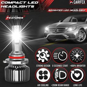 img 3 attached to Carifex New 9005/HB3 & H11/H9 LED Headlight Bulbs Combo 🚘 Package - High Beam 14000LM, Low Beam 6000K Cool White, CSP Chips