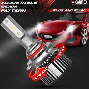 img 2 attached to Carifex New 9005/HB3 & H11/H9 LED Headlight Bulbs Combo 🚘 Package - High Beam 14000LM, Low Beam 6000K Cool White, CSP Chips