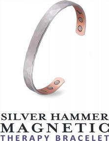 img 2 attached to 🔨 Copper Magnetic Bracelet for Pain Therapy - High Power Silver Hammer | MAGNETJEWELRYSTORE