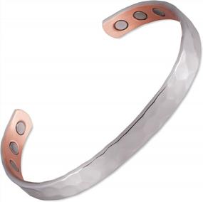img 4 attached to 🔨 Copper Magnetic Bracelet for Pain Therapy - High Power Silver Hammer | MAGNETJEWELRYSTORE