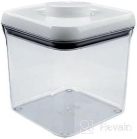 img 1 attached to Oxo 1071399 2.4 Quart Pop Big Square Food Storage Container Set of 2 - Efficient and Versatile Storage Solution