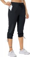women's water resistant hiking capris with lightweight comfort & zip pockets - blevonh outdoor camping pants logo