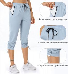 img 1 attached to Women'S Water Resistant Hiking Capris With Lightweight Comfort & Zip Pockets - BLEVONH Outdoor Camping Pants