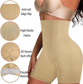 img 1 attached to Flawless Figure Enhancer: Finlin Women's High Waisted Body Shaper Shorts for Effortless Tummy Control, Butt Lift, Thigh Slimming & Waist Training