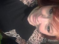 img 1 attached to Woman Casual Tops Long Sleeve Leopard Print Patchwork Plus Size T-Shirt Blouses review by Sean House