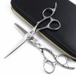 tijeras 6.0” professional thinning&straight hair cutting shear set japan 440c steel dry cutting scissors sharp 20%-30% cutting rate for stylists logo