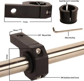 img 1 attached to 🔧 Strong and Versatile Aluminum Tube Clamps for LED Light Bar and More: Roll Bar Clamps in 0.75 inch (3/4"), 0.875 inch (7/8"), and 1 inch Sizes