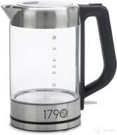☕️ 1790 electric water kettle - 1.8 liter cordless stainless steel finish & glass exterior – the ideal tea kettle & water boiler logo