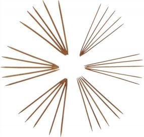 img 4 attached to Набор JubileeYarn из 30 карбонизированных коричневых бамбуковых спиц: 6 размеров от 2 мм (US0) до 3,25 мм (US3), по 5 спиц каждого размера