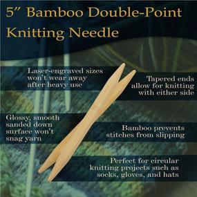 img 2 attached to JubileeYarn Set Of 30 Carbonized Brown Bamboo Knitting Needles: 6 Sizes From 2Mm (US0) To 3.25Mm (US3), 5 Needles Per Size