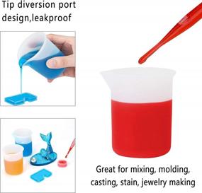 img 1 attached to 100Ml Silicone Measuring Cups For Resin Mixing, Gartful 6PCS Mixing Cups For Epoxy Resin, Jewelry Casting Molds, Acrylic Paint, Reusable Non-Stick Pouring Tools