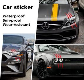 img 3 attached to Ouzorp Marks Headlight Sticker Universal Vehicle Exterior Accessories better for Bumper Stickers, Decals & Magnets