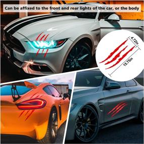 img 2 attached to Ouzorp Marks Headlight Sticker Universal Vehicle Exterior Accessories better for Bumper Stickers, Decals & Magnets