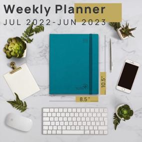 img 3 attached to POPRUN Planner 2022-2023 (8.5'' X 10.5'') Academic Year Planner (July 2022 - June 2023), Weekly And Monthly Planner With Hourly Time Slots, Monthly Tabs, 100GSM Paper, Soft Cover - Pacific Green