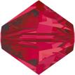 spectacular sparkle: 24 ruby swarovski #5328 bicone beads, 4mm logo