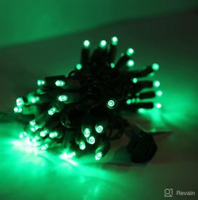 img 3 attached to 🎄 Green Xmas Lights: 17ft 50 LED Green Wire Fairy Starry Mini String Lights - Waterproof & Versatile for Christmas, Wedding, Halloween Decor