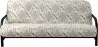octorose полноразмерная 3-сторонняя молния обивка бежевая синель / светло-серый чехол на футон чехол / чехол на матрас для дивана-кровати / защитный чехол для дивана, пригодный для машинной стирки (только чехол) (шениль-серый) логотип
