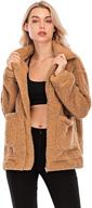 женское флисовое пальто в клетку yyw: мохнатая дубленка с лацканами и пушистое пальто для комфорта и стиля логотип