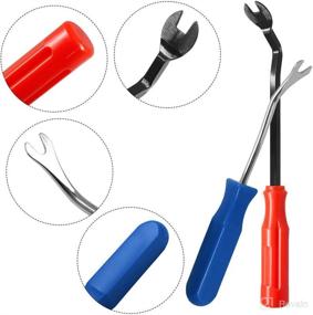 img 3 attached to 🔧 10-Piece Auto Trim Removal Tools Kit: findTop Car Panel Dash Radio Removal Installer Pry Tools Kit, Upholstery Removal Kit, Fastener Remover Pry Bar Scraper in Blue & Red