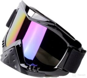 img 1 attached to 🛵 Multicolor Adult Motorcycle Off-Road Dirt Bike Street Bike ATV&UTV Cruiser Adventure Touring Snowmobile Goggles Mask: Find the Perfect Protective Gear for Your Outdoor Adventures