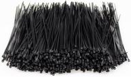 💪 dywishkey 1000-piece black 4 inch self-locking nylon cable zip ties: strong and secure fasteners logo