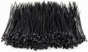 img 4 attached to 💪 DYWISHKEY 1000-Piece Black 4 Inch Self-Locking Nylon Cable Zip Ties: Strong and Secure Fasteners