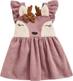 img 4 attached to Stylish Fall-Winter Playwear: RSRZRCJ Kids Toddler Baby Girl Long Sleeve Shirt Dress with Strap Lace-up Camisole Vest in Various Colors