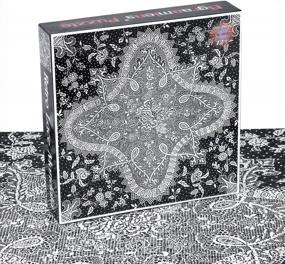 img 3 attached to Bgraamiens Puzzle-Retro Lace Mandala-1000 Pieces Creative Black And White Flowers Mandala Challenge Jigsaw Puzzle