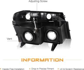 img 2 attached to JSBOYAT Headlight Assembly W/Bumper Lights 4Pcs Replacement For 04-12 Chevy Colorado / 04-12 GMC Canyon / 06-08 Isuzu I-Series Headlamp Passenger And Driver Side (Black Housing With Clear Reflector)