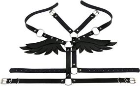 img 1 attached to 👗 Versatile Gothic Women's Belts: Adjustable Leather Harness for Fashionable Women's Accessories