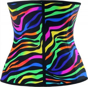 img 2 attached to Get That Perfect Hourglass Figure With Charmian Women'S Latex Underbust Waist Trainer Corset!