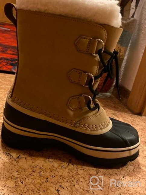 img 1 attached to SOREL - Kids' Youth Caribou Waterproof Winter Boot with Fur Snow Cuff - Perfect for Snowy Adventures! review by Antonio Bly