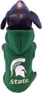 🐾 ncaa michigan state spartans hooded dog jacket in polar fleece for enhanced seo логотип