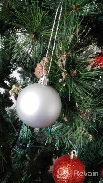 img 1 attached to Champagne Gold 3.2" Large Christmas Balls - Christmas Tree Decoration Ornaments Shatterproof Hanging Balls For New Year Easter Valentine Holiday Decorations Set Of 18Pcs review by Laura Jackson