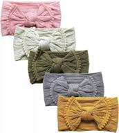 soft nylon baby girl headbands and bows, knotted turbans, stretchy headwraps for newborns, toddlers, and children logo