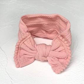 img 1 attached to Soft Nylon Baby Girl Headbands and Bows, Knotted Turbans, Stretchy Headwraps for Newborns, Toddlers, and Children