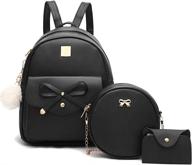 🎀 bowknot 3-in-1 set: fashionable backpack, rucksack, and shoulder women's handbags with wallets logo