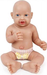 img 4 attached to 👶 Vollence Lifelike Full Body Silicone Baby Doll - 23 inch Realistic Newborn Girl Doll, Non-Vinyl Reborn Baby Doll