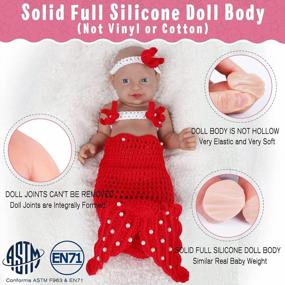 img 2 attached to 👶 Vollence Lifelike Full Body Silicone Baby Doll - 23 inch Realistic Newborn Girl Doll, Non-Vinyl Reborn Baby Doll