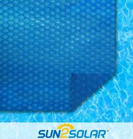 img 2 attached to Sun2Solar Blue 12-Foot-By-24-Foot Oval Solar Cover 1200 Series Heat Retaining Blanket For In-Ground And Above-Ground Oval Swimming Pools Use Sun To Heat Pool Water Bubble-Side Facing Down