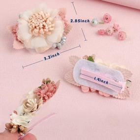 img 1 attached to Set of 9 Flower Hair Clips - Hair Accessories with Floral Design for Baby Toddler Girls - Perfect Gifts