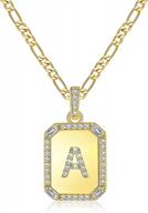 золотые начальные ожерелья для женщин, ожерелье с буквами для женщин и девочек, прямоугольное ожерелье с буквенной монограммой 18-каратного позолоченного alhpabets 26 подвеска женское ожерелье цепочка из нержавеющей стали логотип