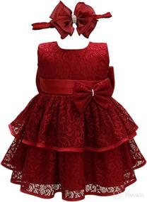 img 4 attached to 👸 Lace Princess Party Dresses for Baby Girls - Perfect for Weddings, Birthdays & Formal Occasions!