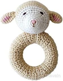 img 2 attached to 🐑 Ideal Organic Baby Toy: The Cheengoo Lamb Ring Rattle!