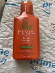 img 6 attached to Hempz Yuzu & Starfruit Daily Herbal Lotion With Broad Spectrum SPF 30 - Fragranced, Paraben-Free Sunscreen And Moisturizer With 100% Natural Hemp Seed Oil For Women - Premium Skin Care Products