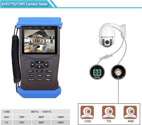 img 1 attached to 5-мегапиксельный тестер видеонаблюдения для тестирования аналоговой камеры TVI CVI AHD с видео-аудио управлением PTZ, тестер безопасности RS485 UTP и выходной источник питания 12 В / 1 А