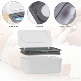 img 3 attached to 🚽 Grey Bathroom Wipe Holder by Gearwoo - Large Capacity Refillable Wipe Dispenser for Baby and Adult - 19.5x13.5x8.3cm/7.7x5.3x3.3 inch - Sealing Design