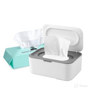 img 4 attached to 🚽 Grey Bathroom Wipe Holder by Gearwoo - Large Capacity Refillable Wipe Dispenser for Baby and Adult - 19.5x13.5x8.3cm/7.7x5.3x3.3 inch - Sealing Design