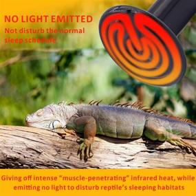 img 1 attached to 100 Watt Reptile Heat Lamp with Moon-Like Light Bulb for Bearded Dragon, Gecko, Snake, Turtle, and Lizard Terrariums